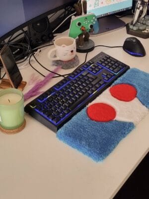Tapis repose poignet clavier Pikmin Blanc