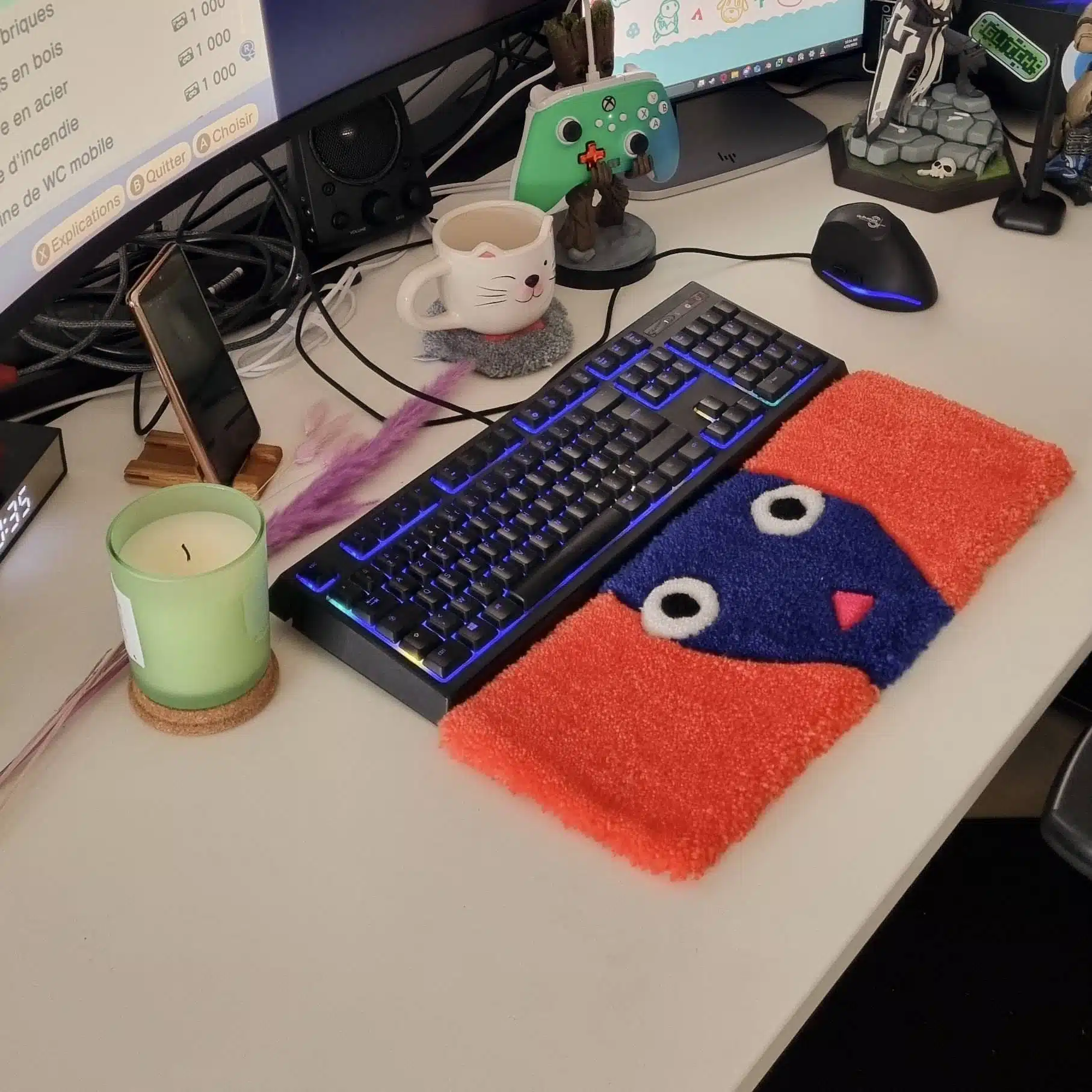 Tapis repose poignet clavier Pikmin Bleu