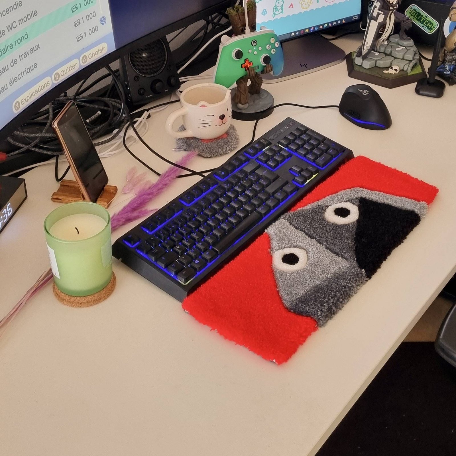 Tapis repose poignet clavier Pikmin Rock