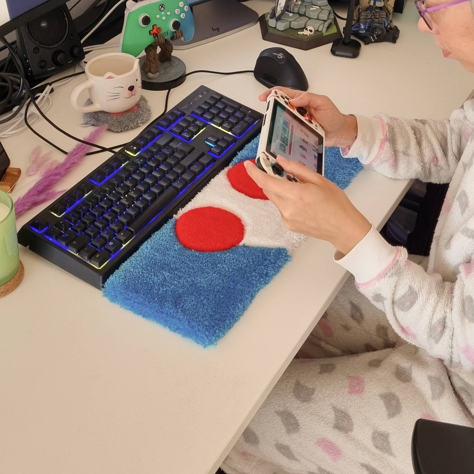 Tapis repose poignet clavier Pikmin Blanc