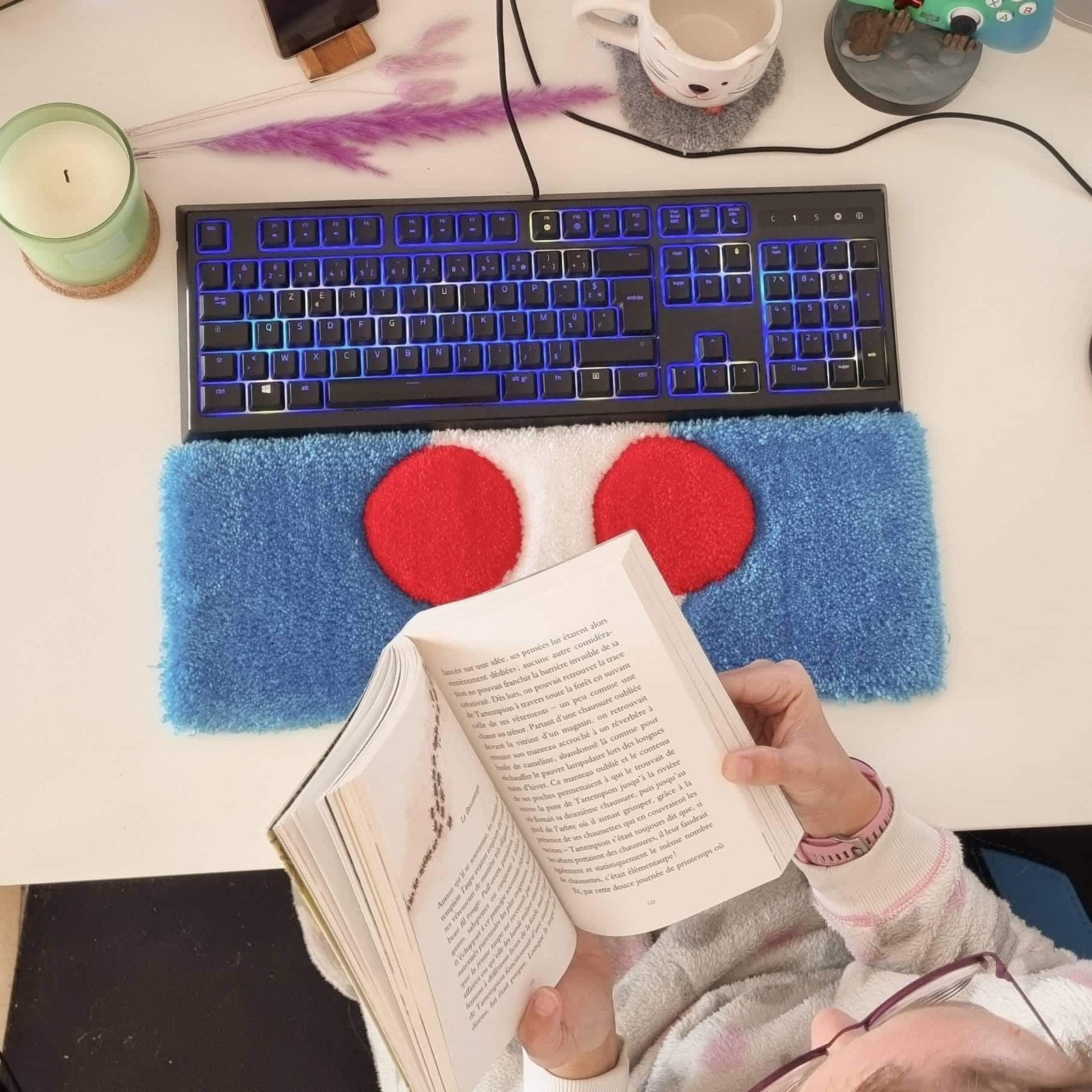 Tapis repose poignet clavier Pikmin Blanc
