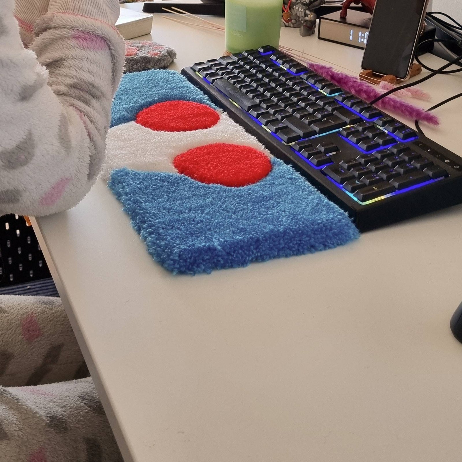 Tapis repose poignet clavier Pikmin Blanc